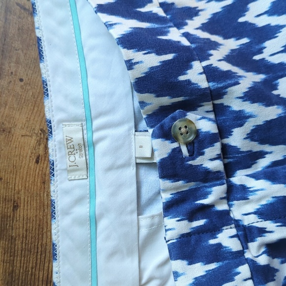 J.Crew Blue Chevron Stretch Shorts - Picture 4 of 8